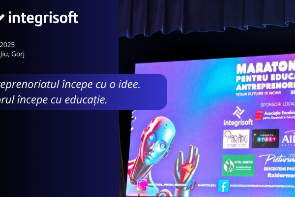 Integrisoft Solutions susține viitorul antreprenoriatului la „Maratonul pentru Educație Antreprenorială” organizat de CONAF